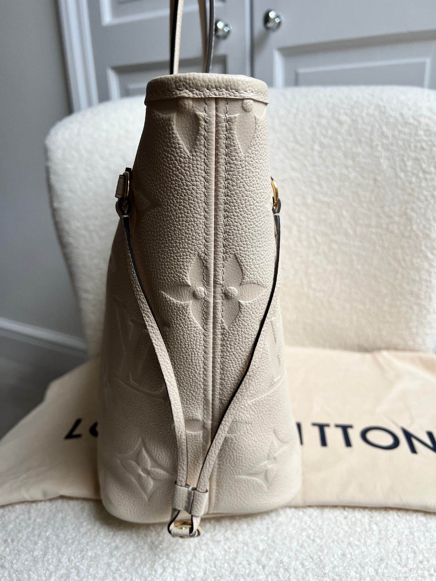 Louis Vuitton Neverfull MM Creme Empreinte (RRP £1,940)