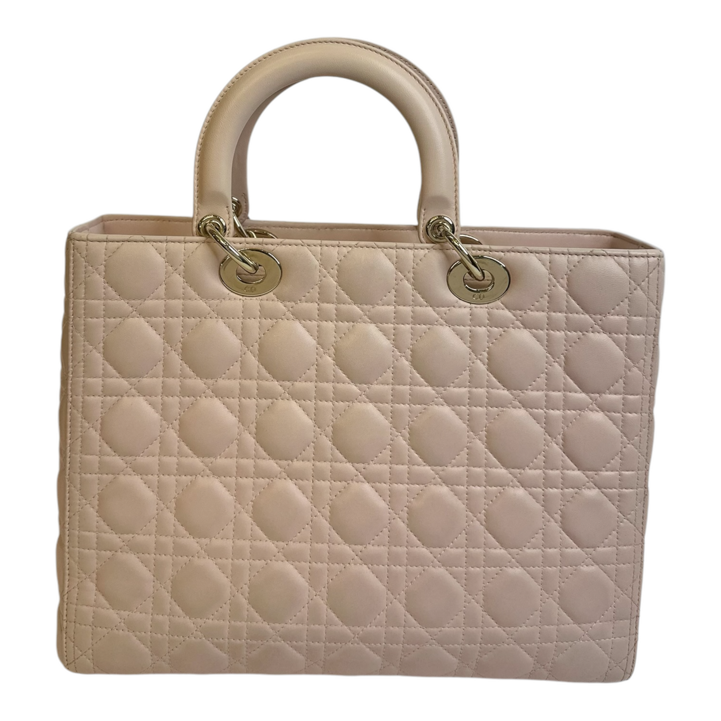 Christian Dior Lambskin Cannage Large Lady Dior Light Pink