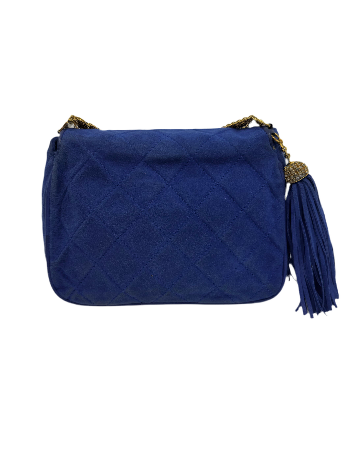 Chanel Suede Crystal Chain Crossbody