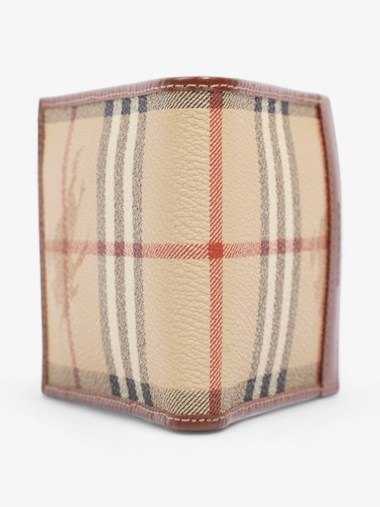 Burberry Bifold Wallet Haymarket Check Coated Canvas