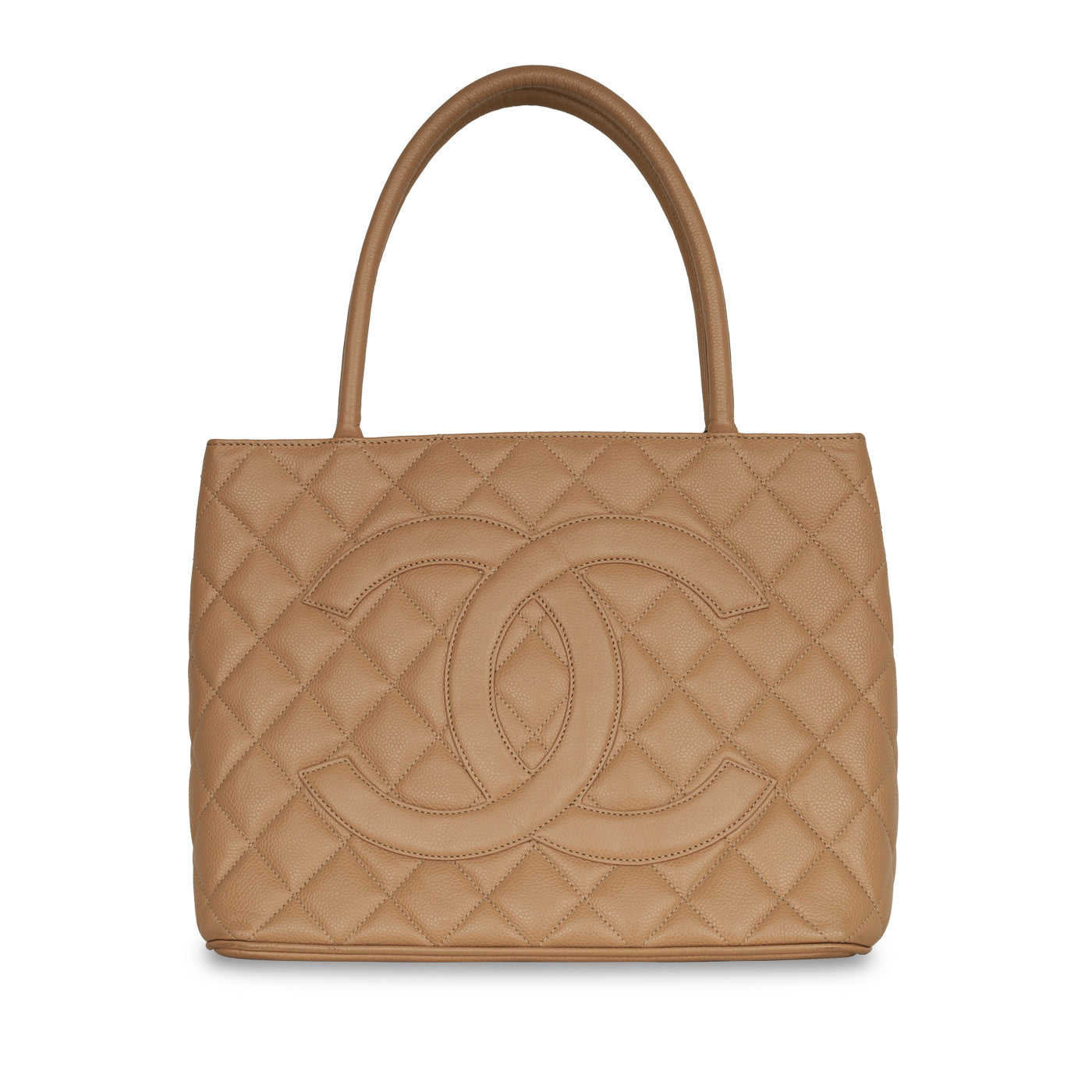 Chanel Vintage Medallion Tote - Beige