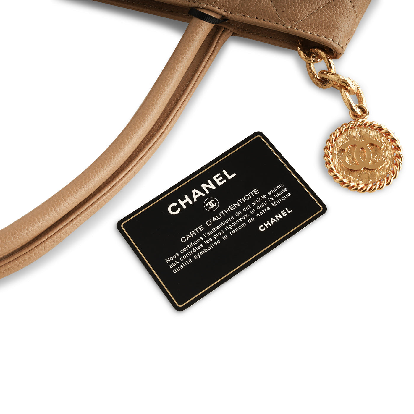 Chanel Vintage Medallion Tote - Beige