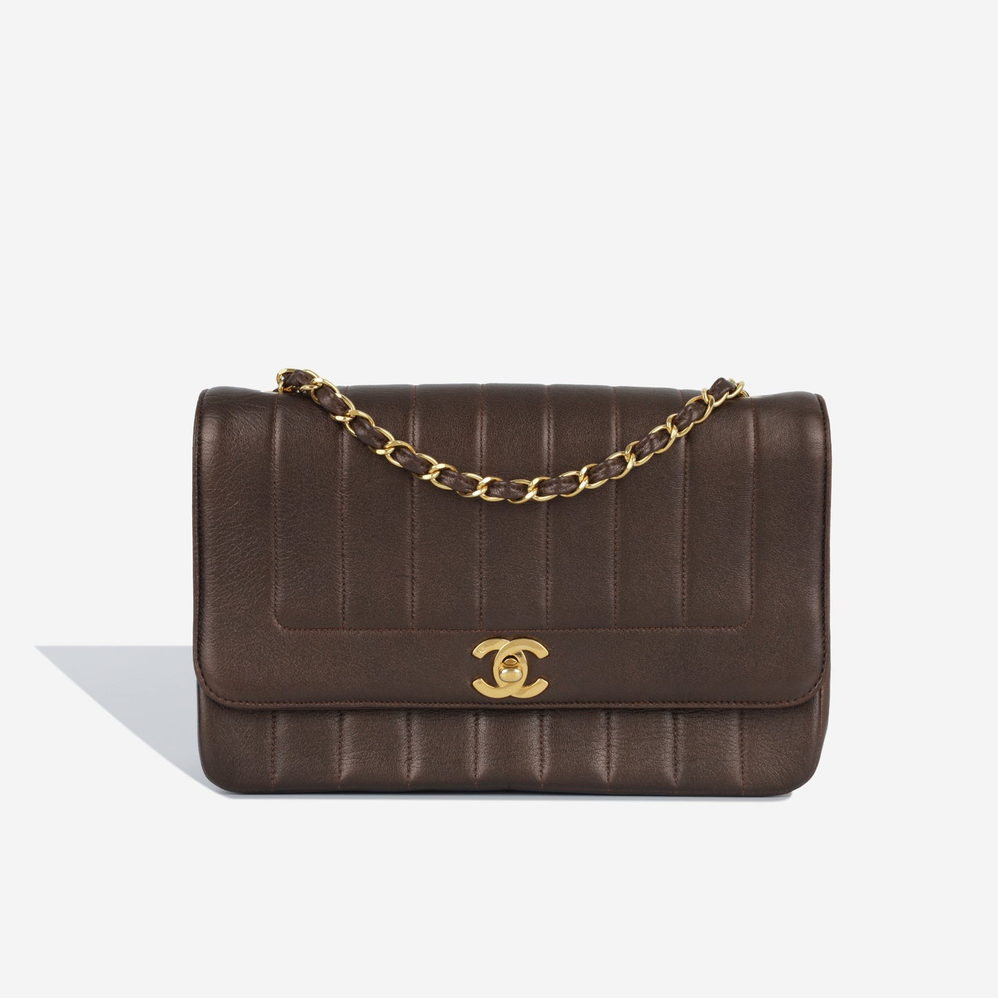 Chanel Vertical Flap Bag - Metallic Bronze