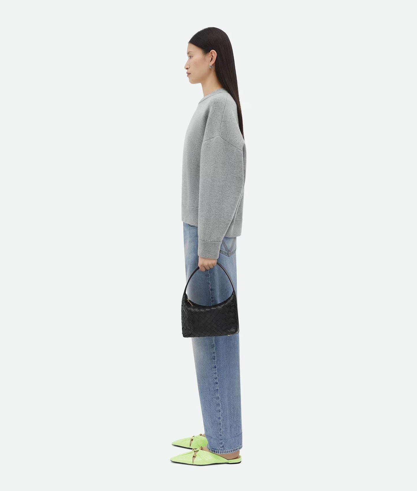 BOTTEGA VENETA CALFSKIN LEATHER INTRECCIATO MINI WALLACE BAG