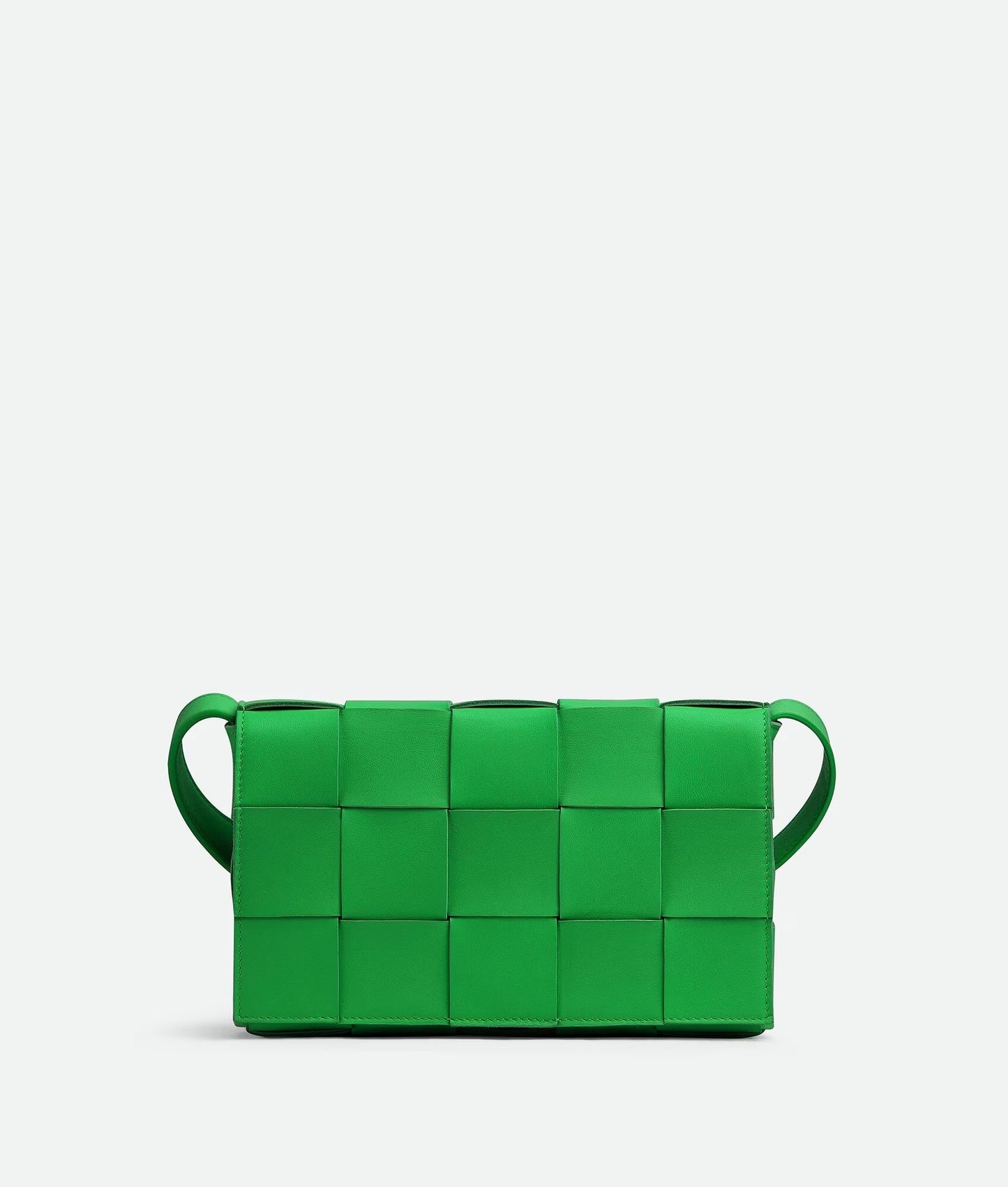 BOTTEGA VENETA LAMBSKIN INTRECCIATO MINI CASSETTE CROSSBODY BAG