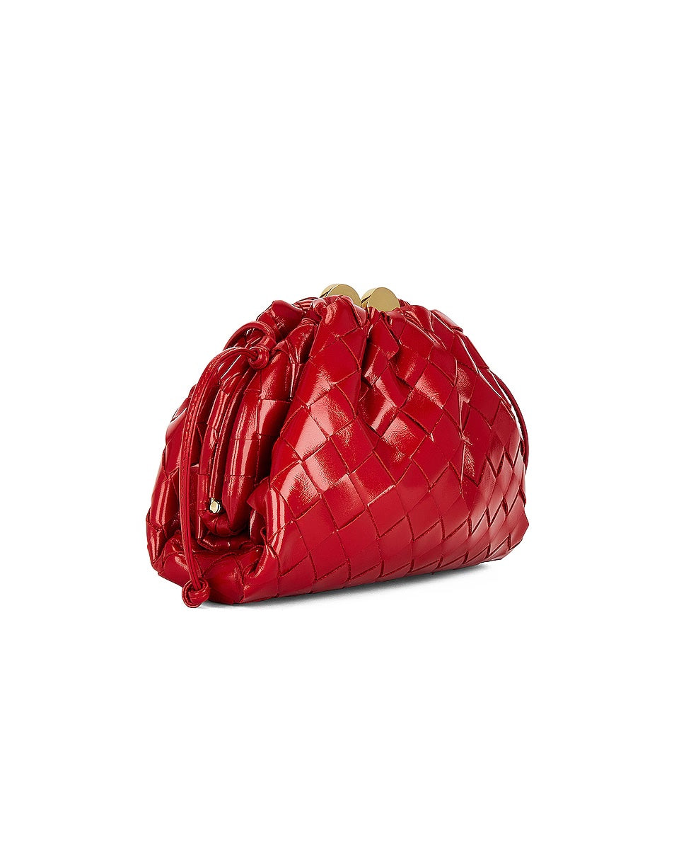 BOTTEGA VENETA MINI INTRECCIATO LEATHER CLUTCH CROSSBODY BAG