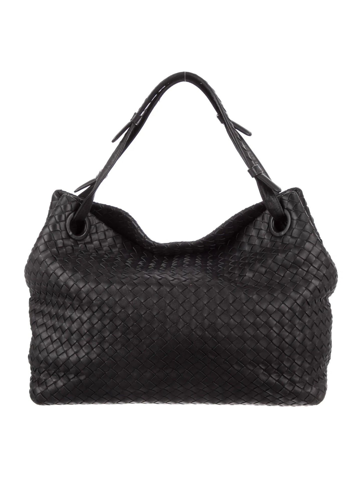BOTTEGA VENETA NAPPA LEATHER INTRECCIATO MEDIUM GARDA BAG