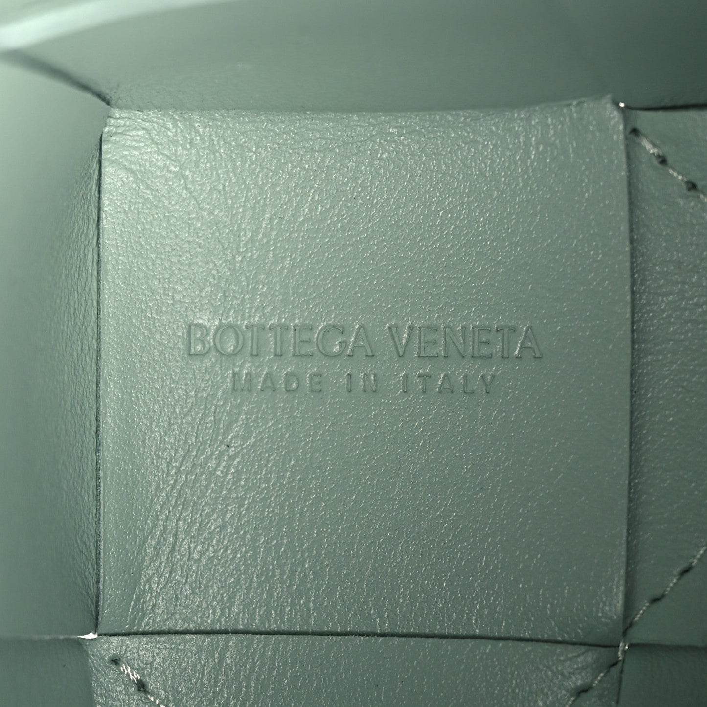 BOTTEGA VENETA NAPPA LEATHER INTRECCIATO MINI CASSETTE BUCKET BAG