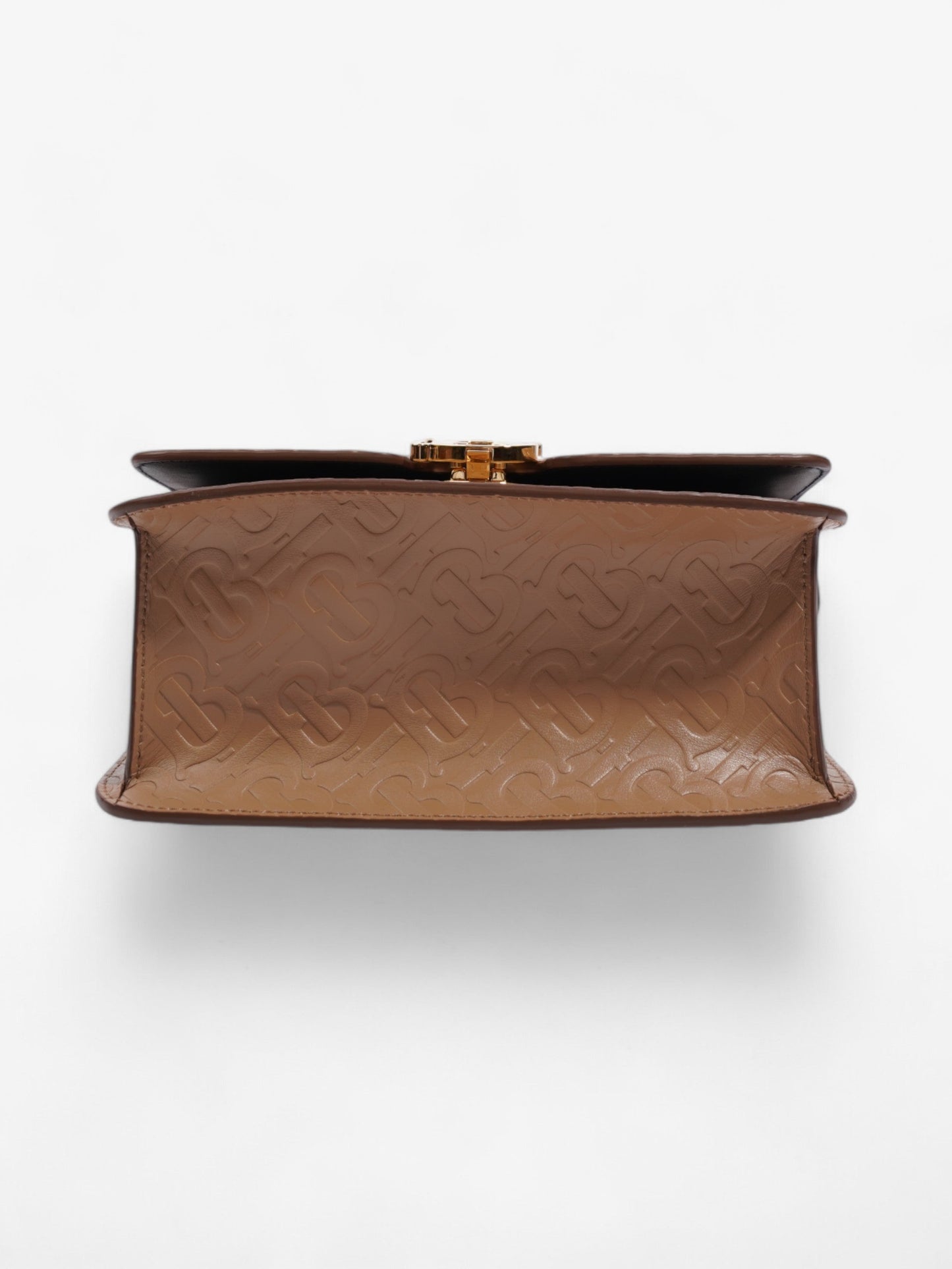 Burberry TB Bag Light Camel Calfskin Leather Small