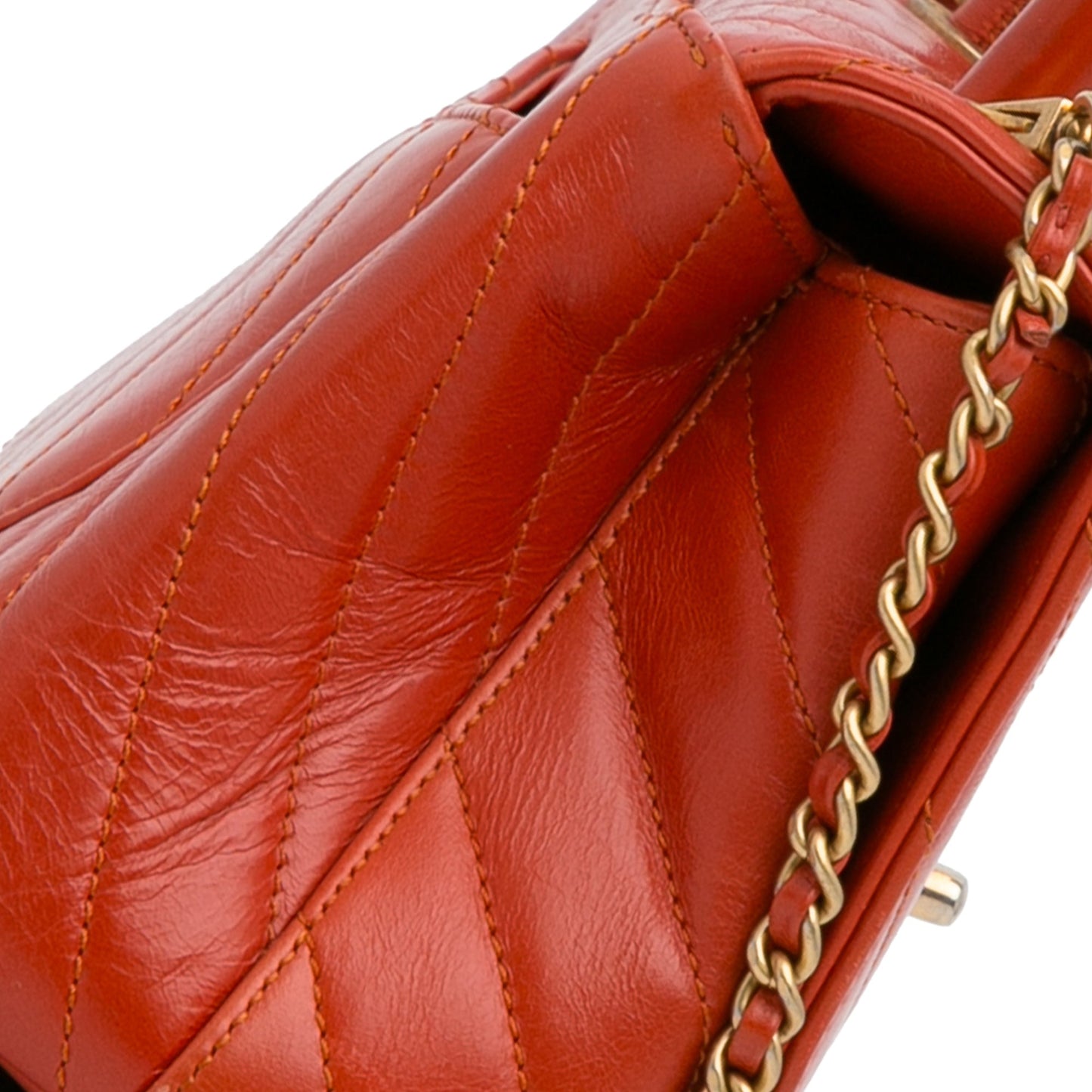 Chanel Small Lambskin Chevron Coco Top Handle Bag