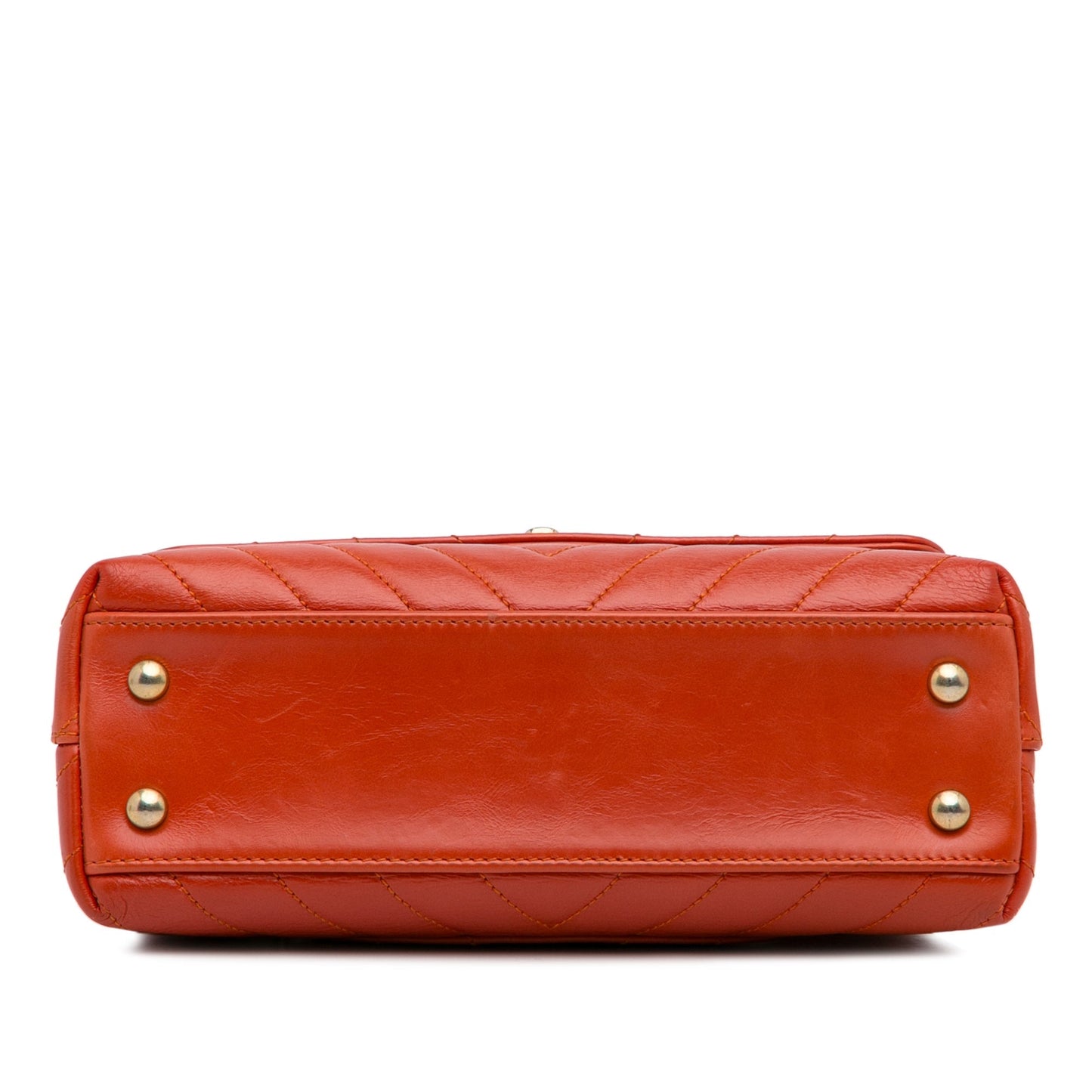 Chanel Small Lambskin Chevron Coco Top Handle Bag