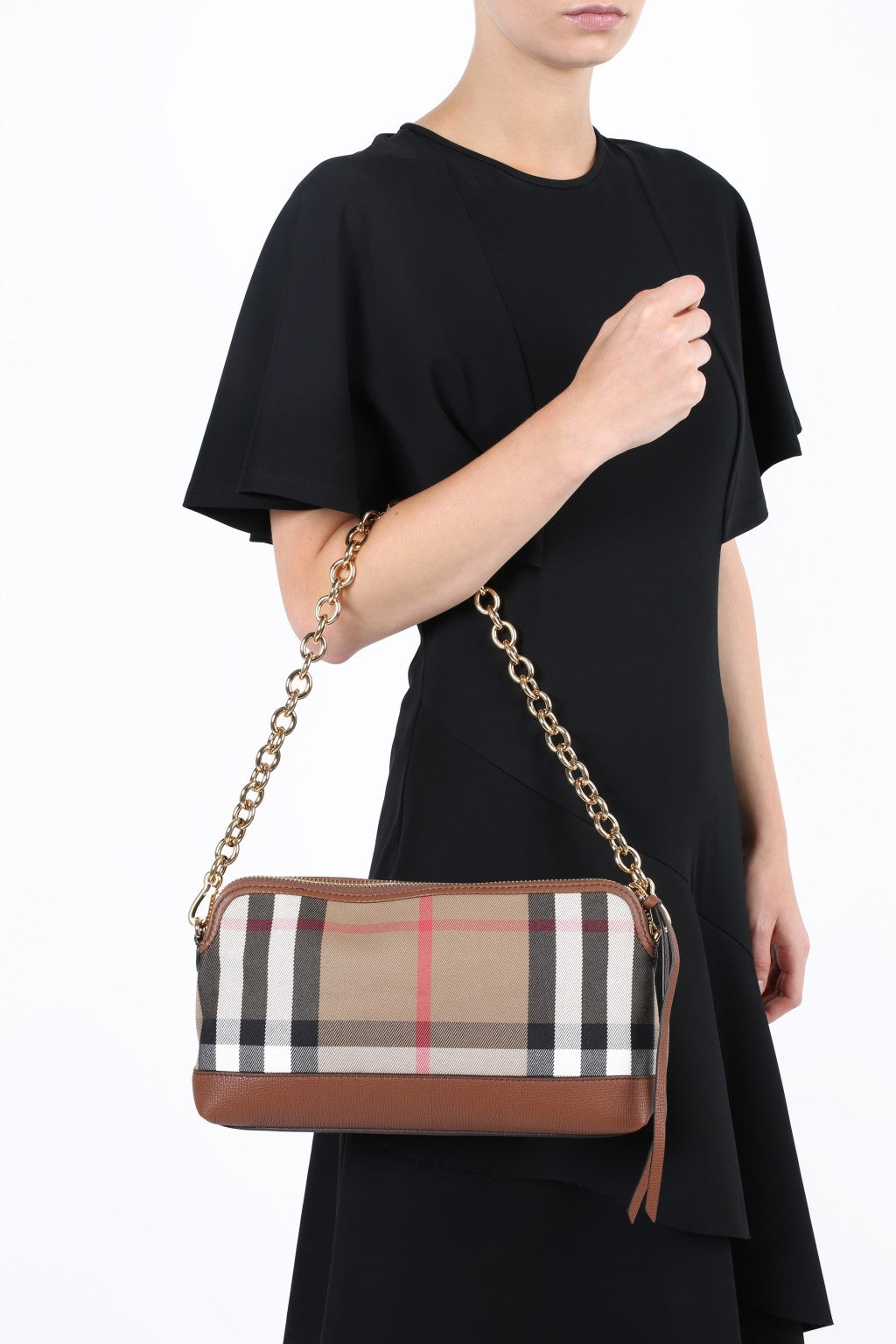BURBERRY ABINGDON DERBY HOUSE CHECK LEATHER CROSSBODY