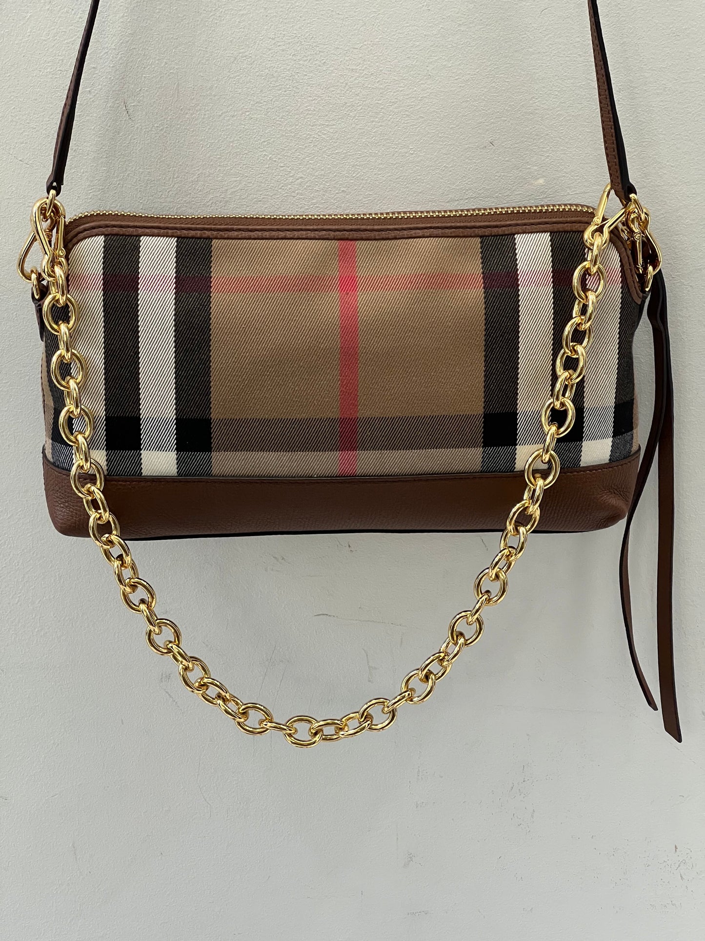 BURBERRY ABINGDON DERBY HOUSE CHECK LEATHER CROSSBODY