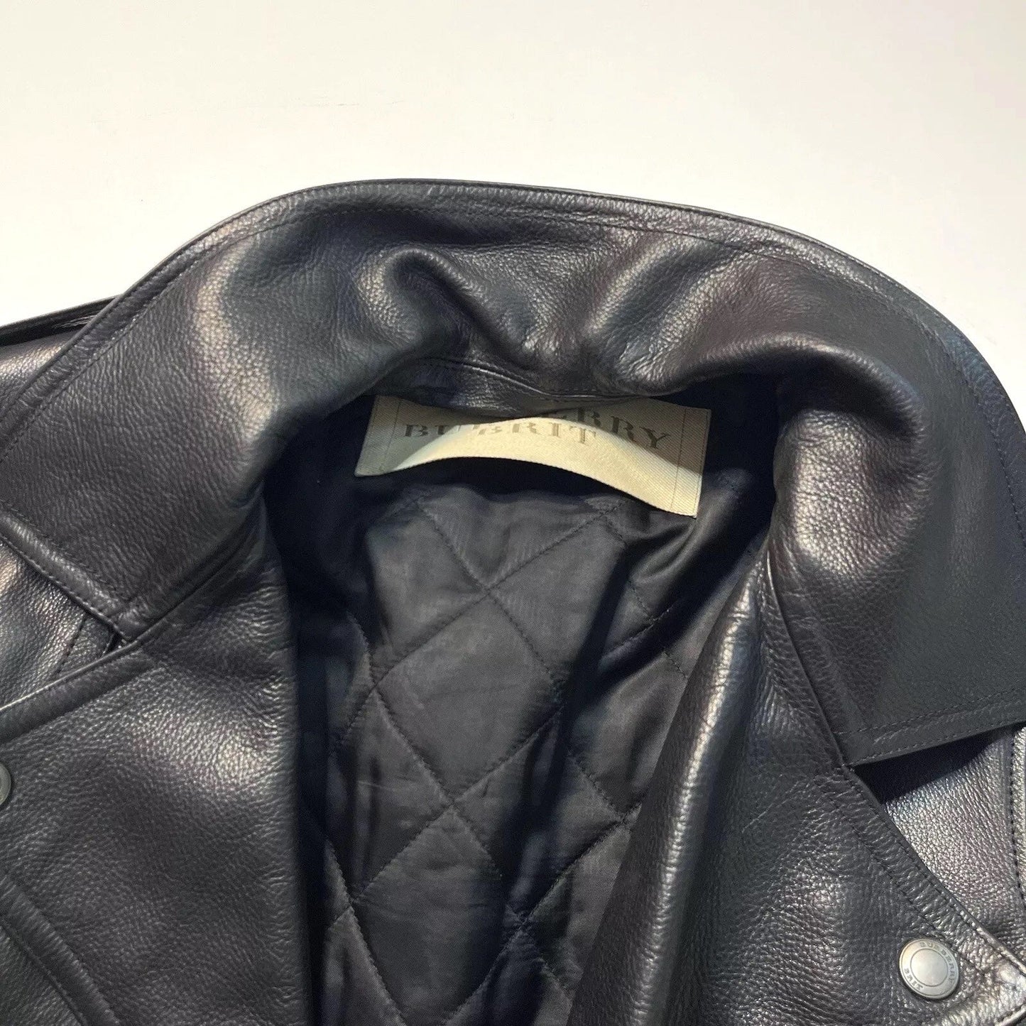 BURBERRY BRIT LEATHER BIKER RIDING MOTO JACKET