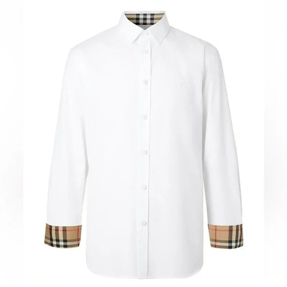 BURBERRY MEN'S SHERWOOD CHECK SLIM FIT POPLIN BUTTON UP SHIRT