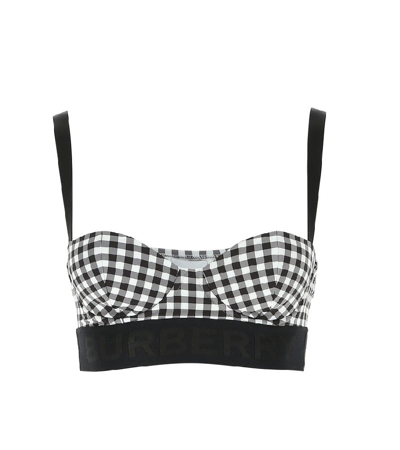 BURBERRY BETHANY LOGO TAPE GINGHAM BIKINI SET