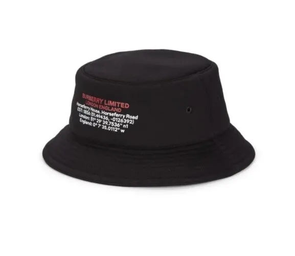BURBERRY HORSEFERRY BOB HAT LOGO BUCKET HAT
