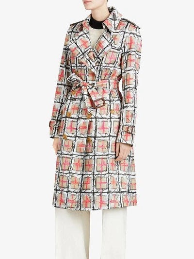 BURBERRY BRISTON SCRIBBLE TRENCH COAT