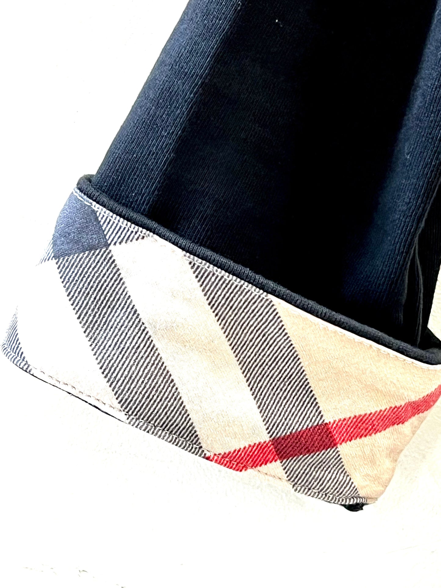 BURBERRY BRIT CUFF CHECK 3/4 SLEEVE SHIRT