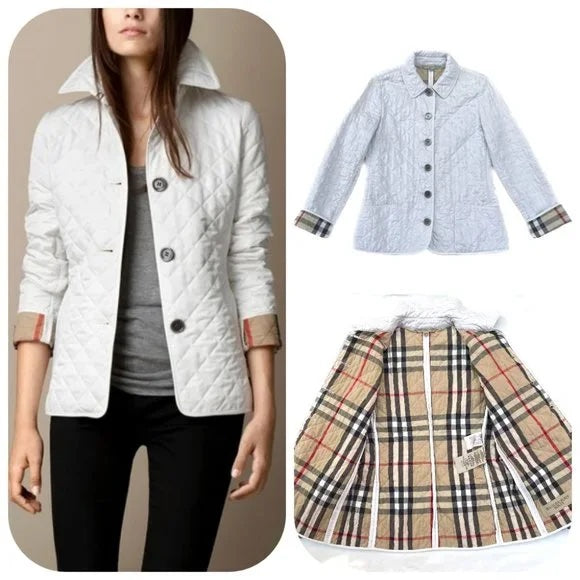 BURBERRY BRIT DIAMOND QUILTED NOVA CHECK JACKET