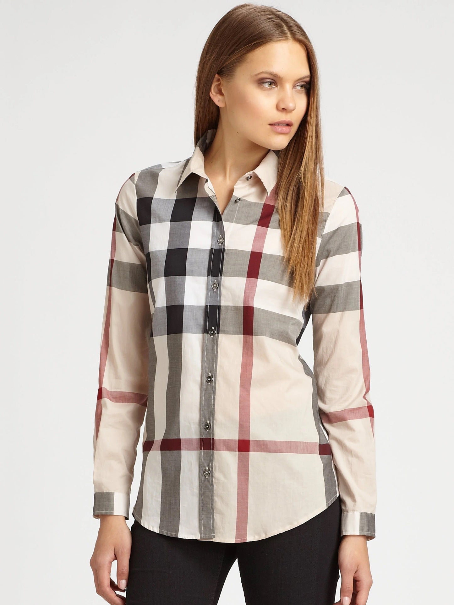 BURBERRY BRIT VINTAGE CHECK BUTTON DOWN SHIRT