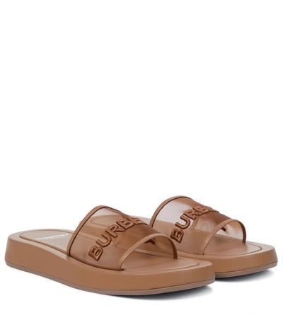 BURBERRY LOGO BUCKINGHAM PLATFORM SLIDES