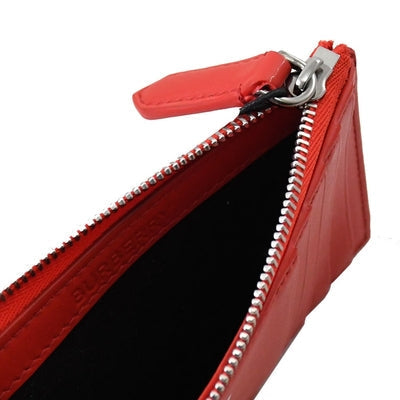 BURBERRY CALFSKIN LEATHER LONDON ENGLAND LOGO PRINT CARD HOLDER WALLET