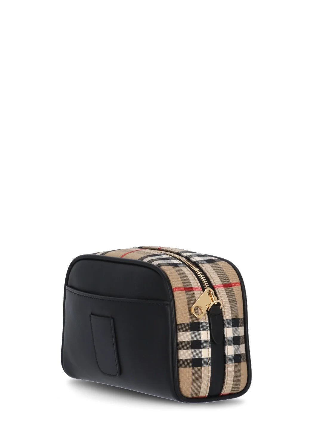 BURBERRY CALFSKIN LEATHER VINTAGE CHECK HALF CUBE CROSSBODY