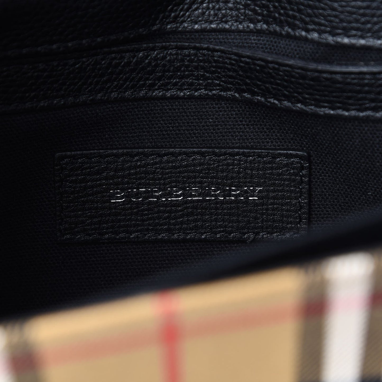 BURBERRY CALFSKIN VINTAGE CHECK SMALL MACKEN CROSSBODY BAG