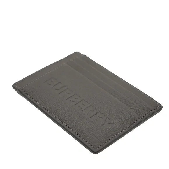 BURBERRY CHASE LEATHER CARD HOLDER MONEY CLIP WALLET