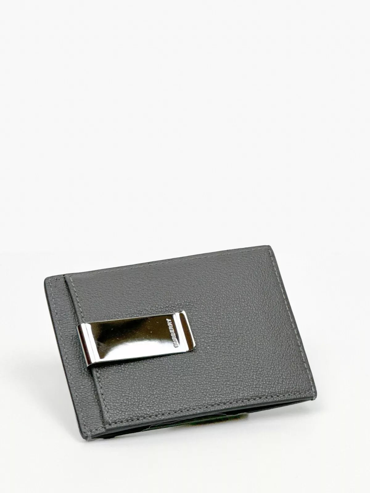BURBERRY CHASE LEATHER CARD HOLDER MONEY CLIP WALLET