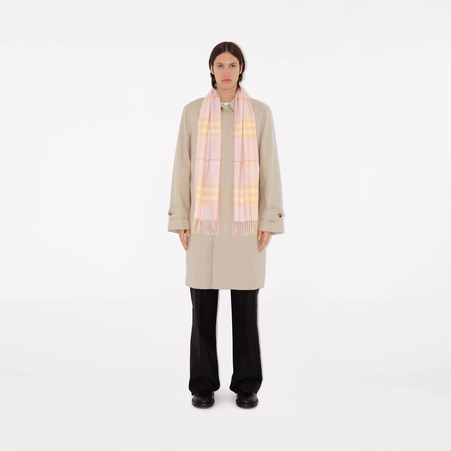 BURBERRY CHECK CASHMERE SCARF