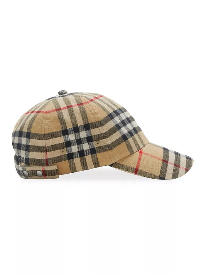 BURBERRY HOUSE CHECK COTTON UNISEX BASEBALL CAP