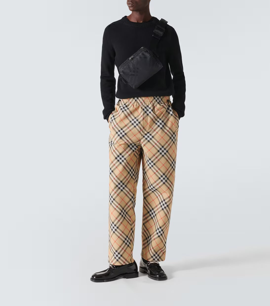 BURBERRY CHECK JACQUARD BELT BAG