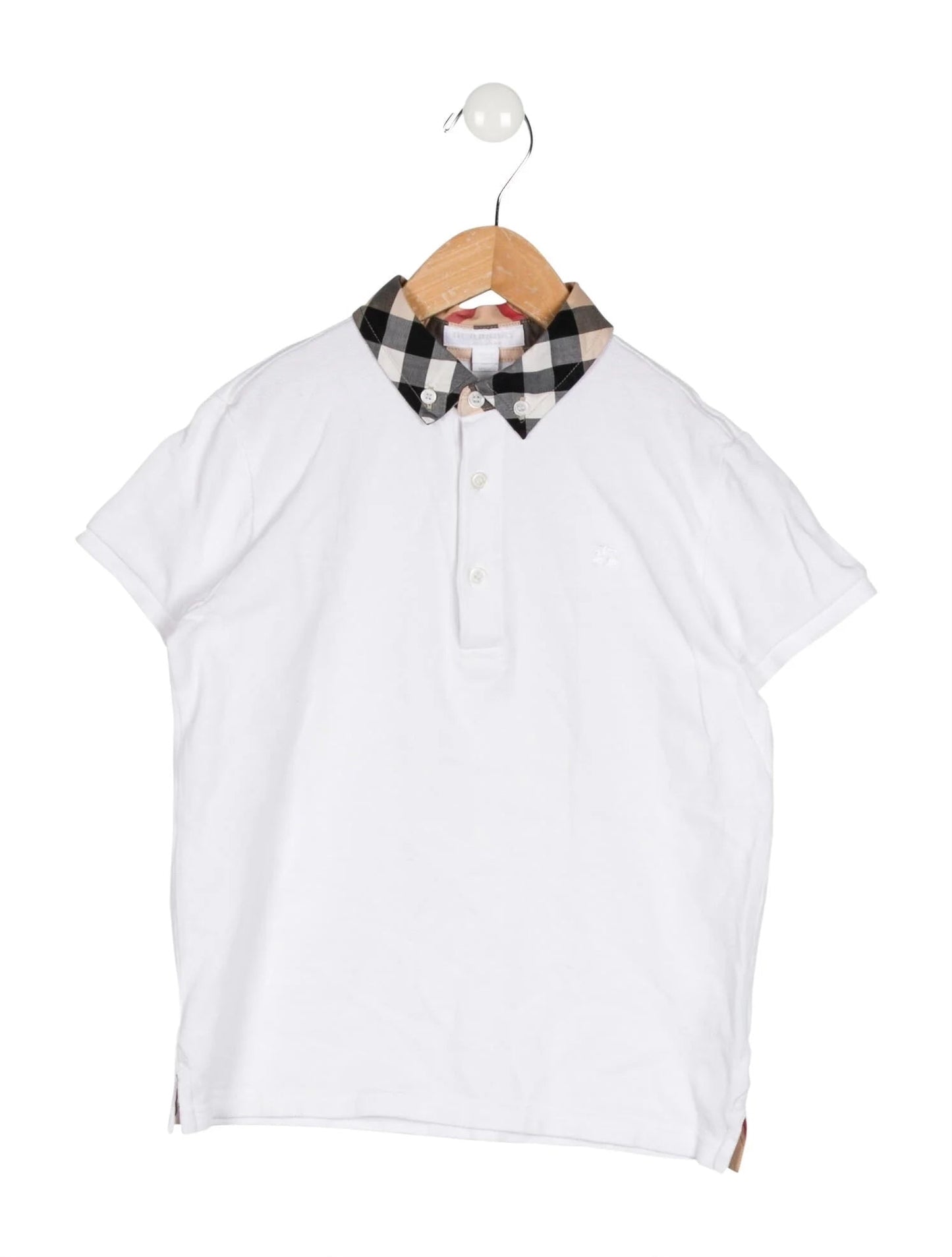 BURBERRY KIDS NOVA CHECK COLLAR POLO SHIRT