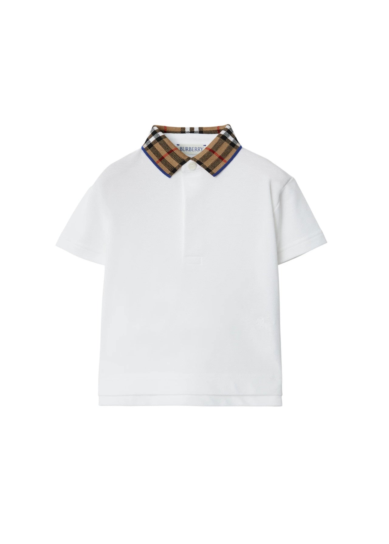 BURBERRY KIDS NOVA CHECK COLLAR POLO SHIRT