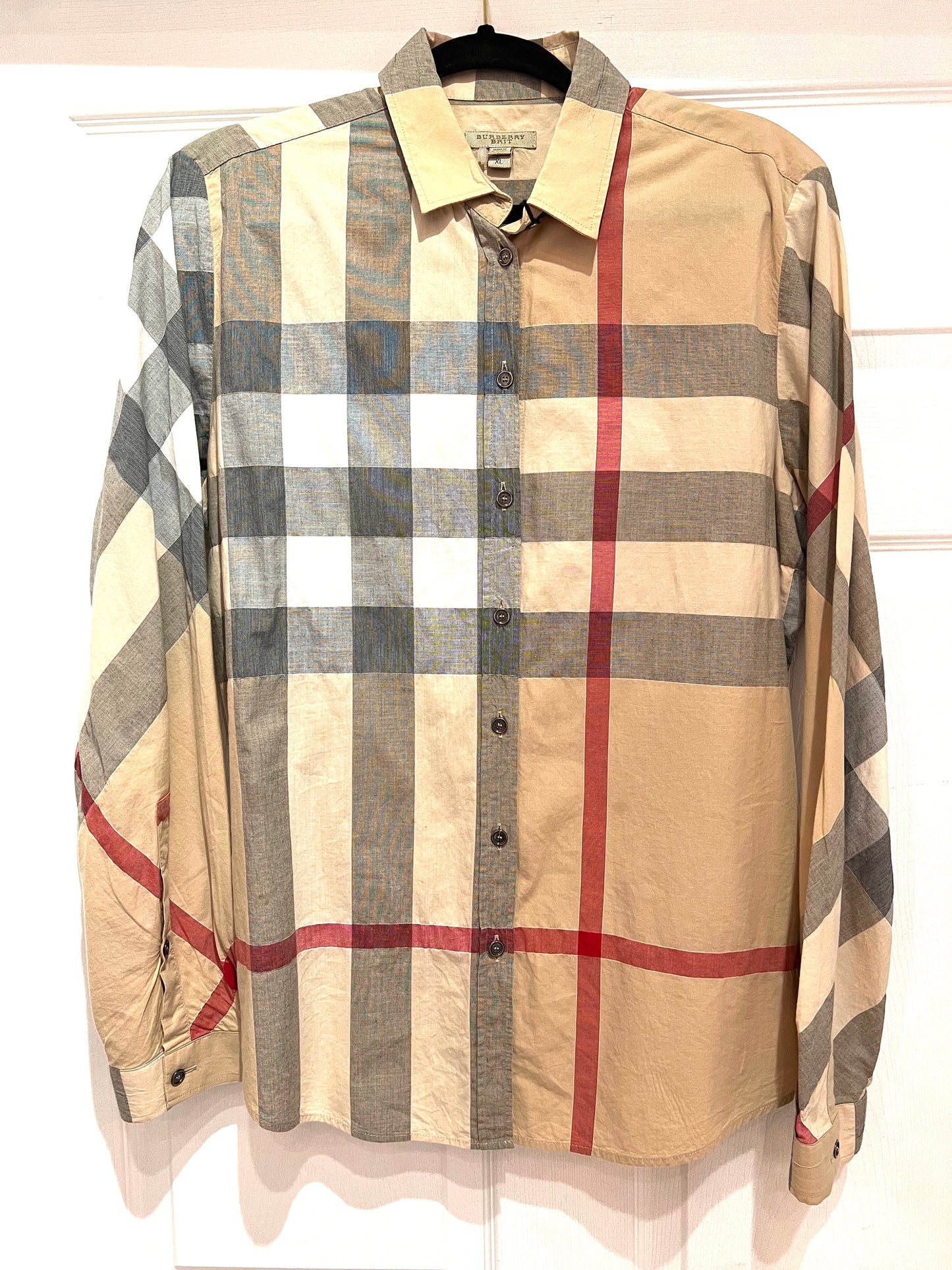 BURBERRY BRIT VINTAGE CHECK BUTTON DOWN SHIRT