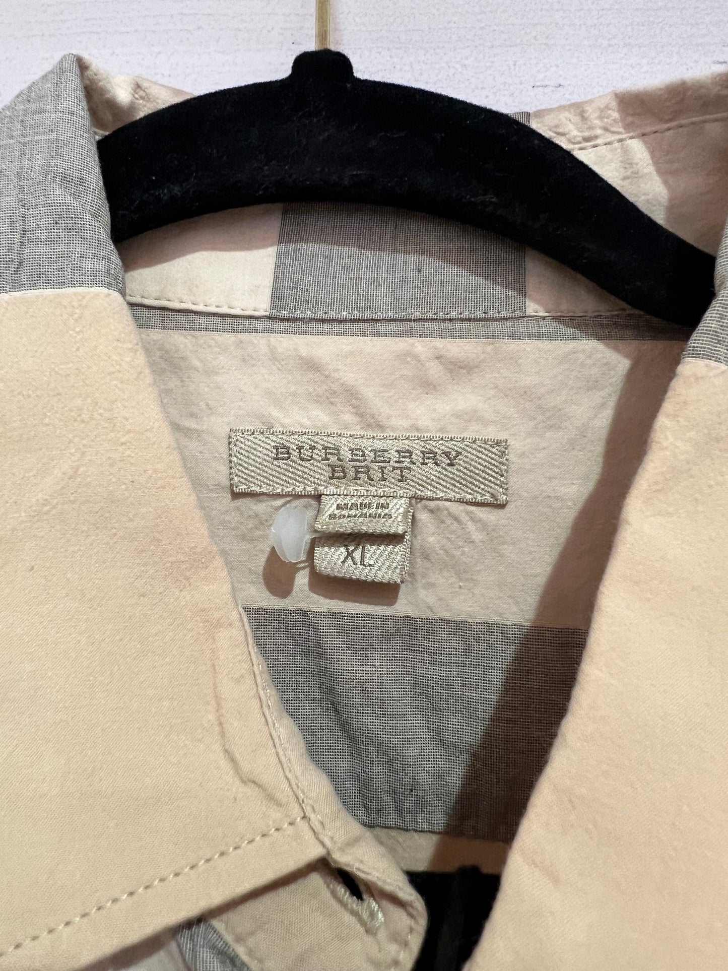 BURBERRY BRIT VINTAGE CHECK BUTTON DOWN SHIRT