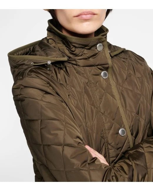 BURBERRY DIAMOND QUILTED NYLON CROPPED JACKET