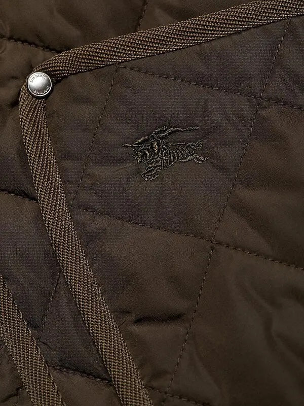 BURBERRY DIAMOND QUILTED NYLON CROPPED JACKET