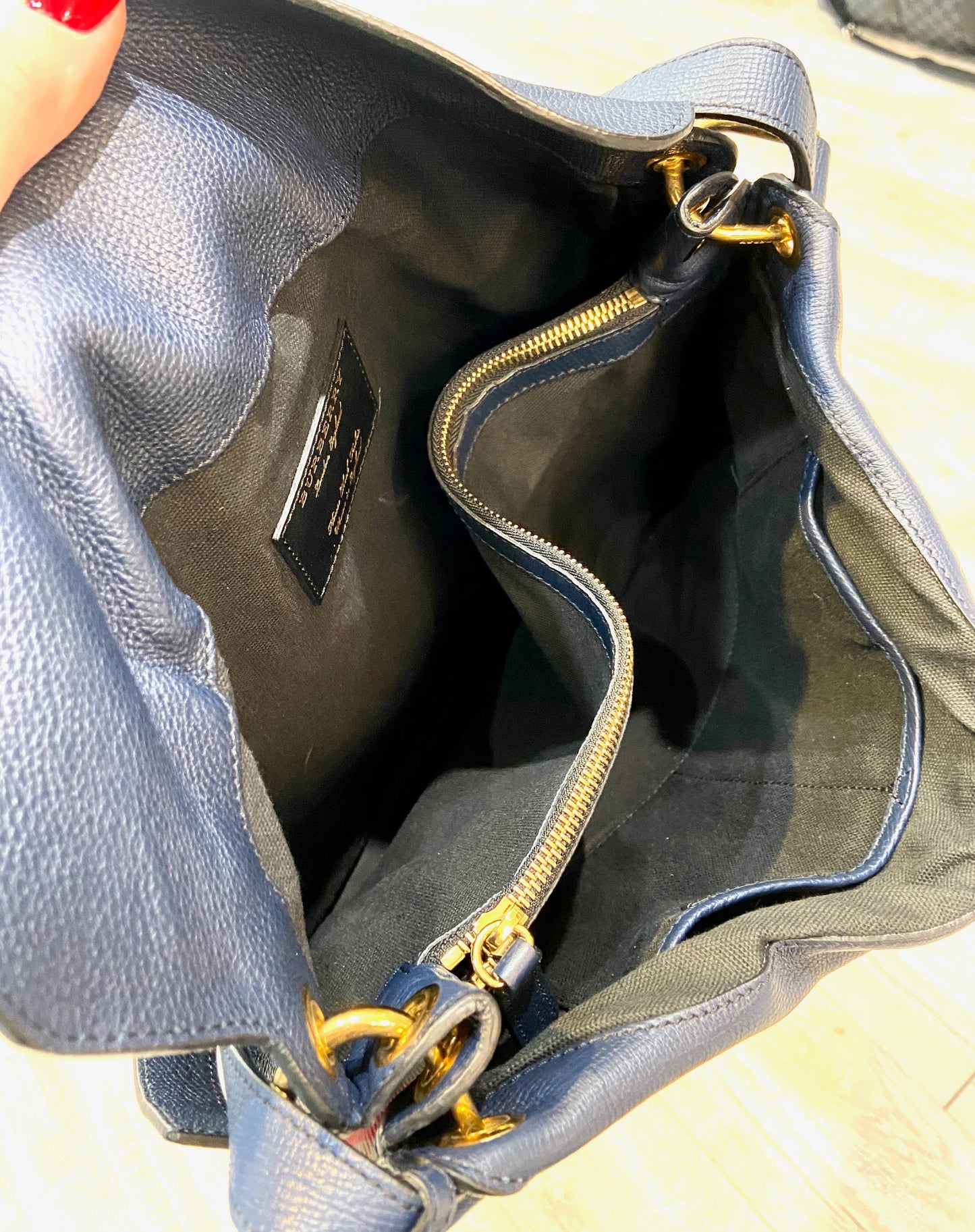 BURBERRY DERBY HOUSE CHECK CORNWALL CALFSKIN LEATHER HOBO BAG