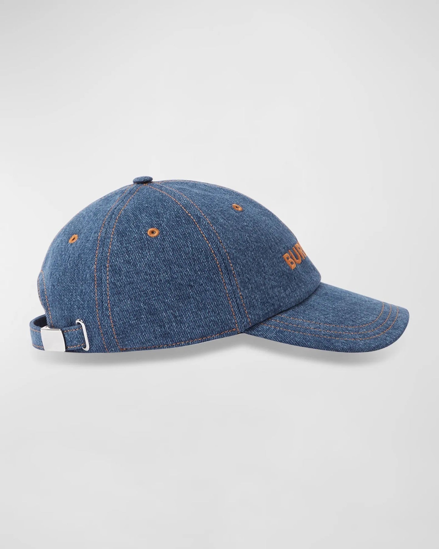 BURBERRY EMBROIDERED LOGO DENIM BASEBALL CAP