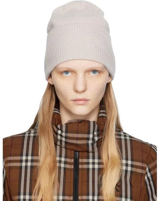 BURBERRY EQUESTRIAN KNIGHT CASHMERE BEANIE