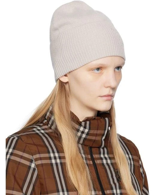BURBERRY EQUESTRIAN KNIGHT CASHMERE BEANIE