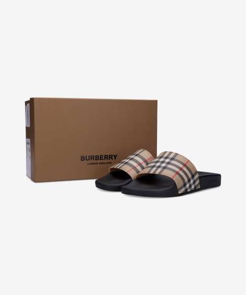 BURBERRY FURLEY VINTAGE CHECK MEN'S  SLIDES