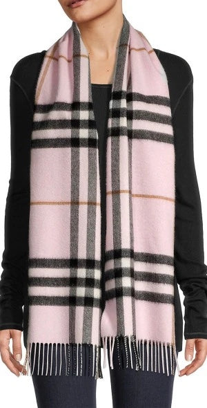 BURBERRY GIANT CHECK CASHMERE SCARF