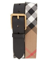 BURBERRY GRAINY LEATHER HOUSE CHECK BELT