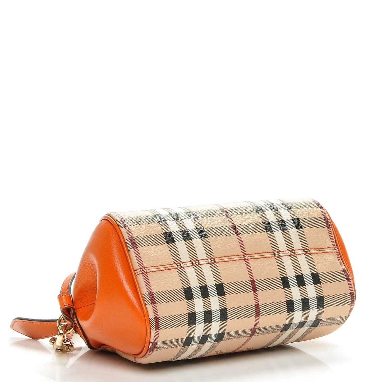 BURBERRY BURNT AMBER HAYMARKET CHECK MINI BLAZE CROSSBODY BAG
