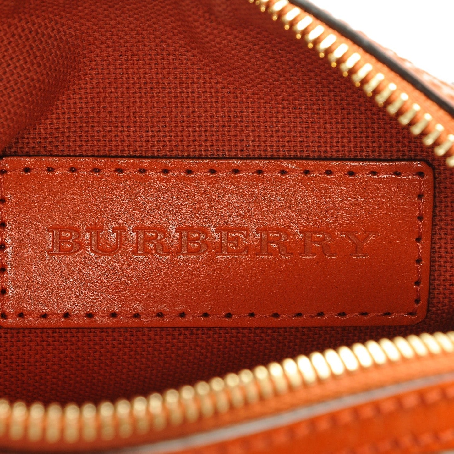 BURBERRY BURNT AMBER HAYMARKET CHECK MINI BLAZE CROSSBODY BAG