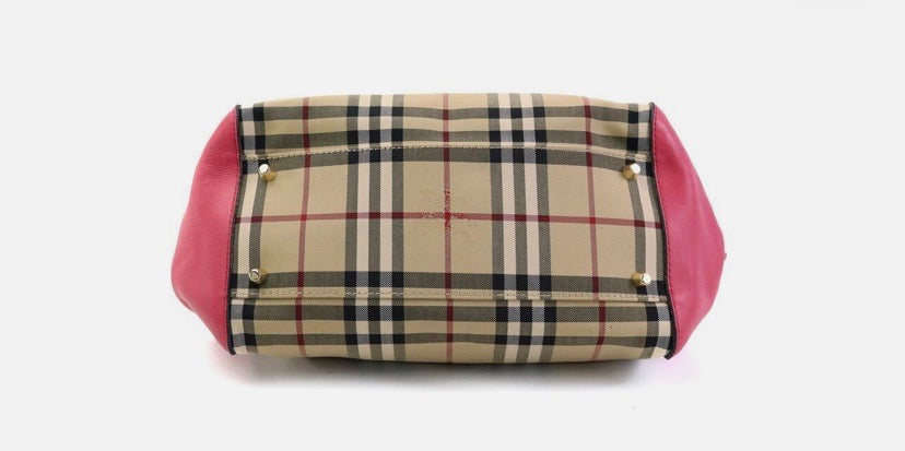 BURBERRY HAYMARKET CHECK CANTERBURY TOTE BAG